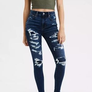 Dark Wash 00 L American Eagle Ankle Length Jeans